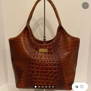 Large Amelia Pecan Melbourne Shoulder Hobo Bag Purse by Brahmin